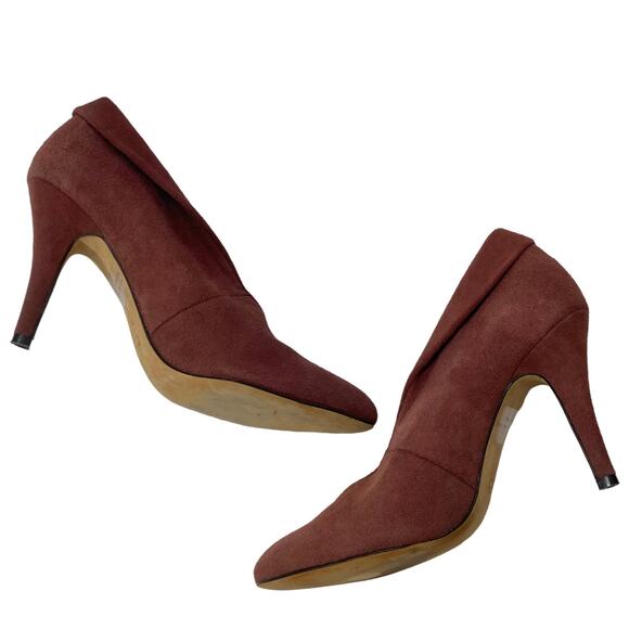 Dolce Vita mauve suede pumps, ladies 6 1/2 all leather high heel shoe - Picture 7 of 9